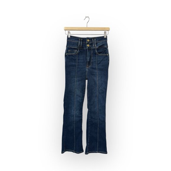 FRAME Le Catroux Center Seam Crop Mini Bootcut Jeans Size 25 - Picture 1 of 7